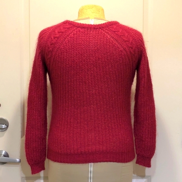 EUC BDG M Bright Pink Mohair Blend Chunky Knit Sweater - Picture 3 of 6